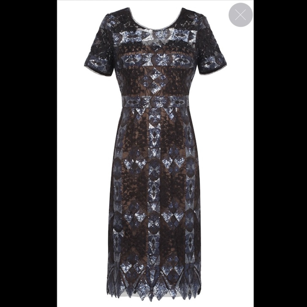 🔥🔥BCBGMAXAZRIA Embroidered Lace Cocktail Dress